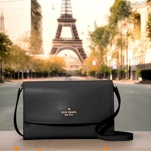 kate spade CROSSBODY small flap dana style in black SAFFIONO.